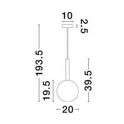 LUCES BAJOS LE43392 lampa wisząca ściemniana trzonek:G9 kolor złoty 5W