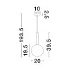 LUCES BAJOS LE43392 hanging lamp dimmable, lamp holder: G9 gold color 5W