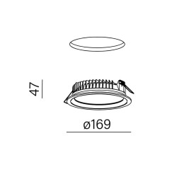 AQFORM mini RING RIM LED recessed 38031 LED recessed luminaire 16.9cm