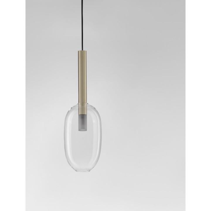 LUCES BAJOS LE43393 lampa wisząca w kolorze złotym 5W podłużna okrągła