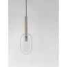 LUCES BAJOS LE43393 pendant lamp in gold color 5W oblong round