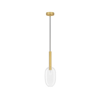 LUCES BAJOS LE43393 lampa wisząca w kolorze złotym 5W podłużna okrągła