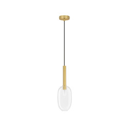LUCES BAJOS LE43393 pendant lamp in gold color 5W oblong round