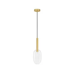 LUCES BAJOS LE43393 pendant lamp in gold color 5W oblong round