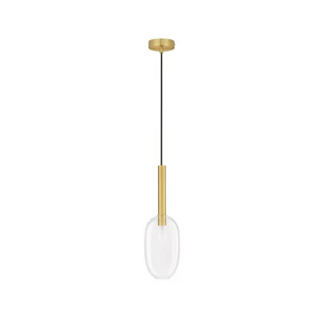 LUCES BAJOS LE43393 pendant lamp in gold color 5W oblong round