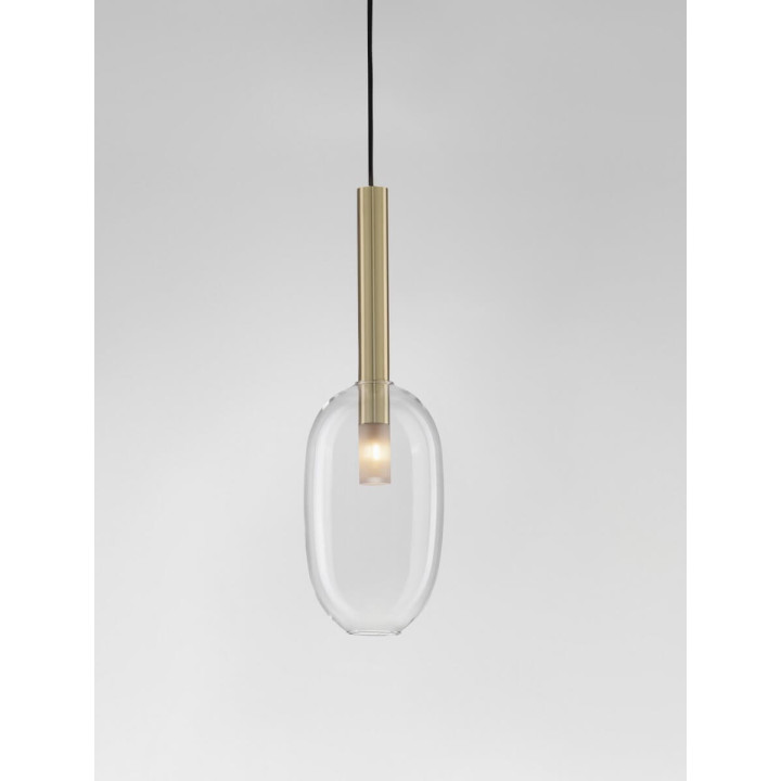LUCES BAJOS LE43393 lampa wisząca w kolorze złotym 5W podłużna okrągła