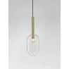 LUCES BAJOS LE43393 pendant lamp in gold color 5W oblong round