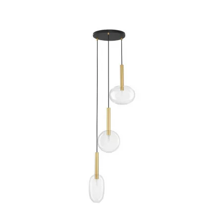 LUCES BAJOS LE43393 złota lampa wisząca w kolorze złotym 5W 3 klosze