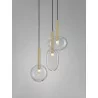 LUCES BAJOS LE43393 gold pendant lamp in gold color 5W 3 shades