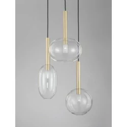 LUCES BAJOS LE43393 gold pendant lamp in gold color 5W 3 shades