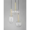 LUCES BAJOS LE43393 gold pendant lamp in gold color 5W 3 shades