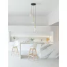 LUCES BAJOS LE43393 gold pendant lamp in gold color 5W 3 shades