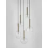 LUCES BAJOS LE43395 hanging lamp gold color 5 glass shades