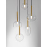LUCES BAJOS LE43395 hanging lamp gold color 5 glass shades