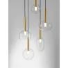 LUCES BAJOS LE43395 hanging lamp gold color 5 glass shades