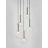 LUCES BAJOS LE43395 hanging lamp gold color 5 glass shades