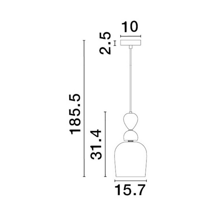 LUCES BALAM LE43397 lampa wisząca 5W możliwość ściemnianej żar&oacute;wki