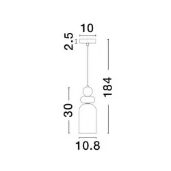 LUCES BALAM LE43398 lampa wisząca złota ściemniana 3 szklane klosze