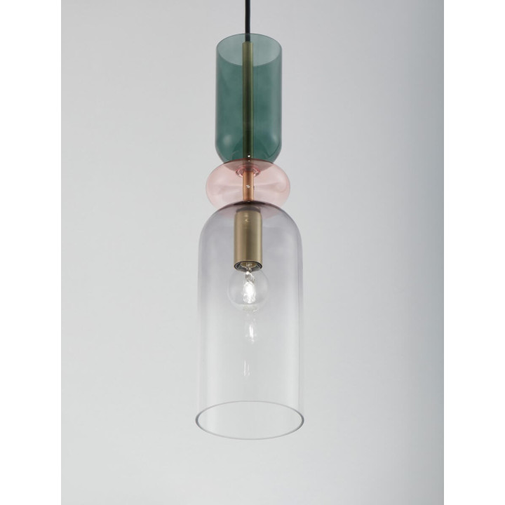 LUCES BALAM LE43399 lampa wisząca 5W ściemniana z kolorowymi kloszami