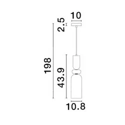 LUCES BALAM LE43399 lampa wisząca 5W ściemniana z kolorowymi kloszami