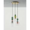 LUCES BALAM LE43400 hanging lamp, gold color, dimmable, thread: E14