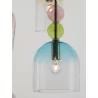 LUCES BALAM LE43400 gold pendant lamp, 5 colored shades, power: 5W