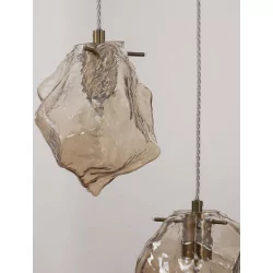 LUCES BALUN LE43402 gold pendant lamp, 4 square shades, power: 5W