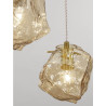 LUCES BALUN LE43402 gold pendant lamp, 4 square shades, power: 5W
