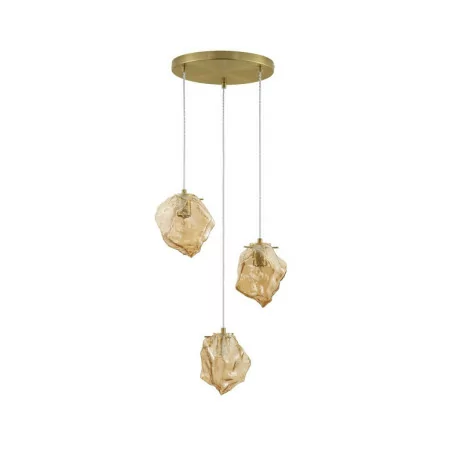 LUCES BALUN LE43403 pendant lamp in gold color 5W, three shades