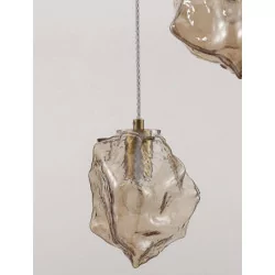 LUCES BALUN LE43403 pendant lamp in gold color 5W, three shades