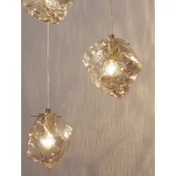 LUCES BALUN LE43403 pendant lamp in gold color 5W, three shades