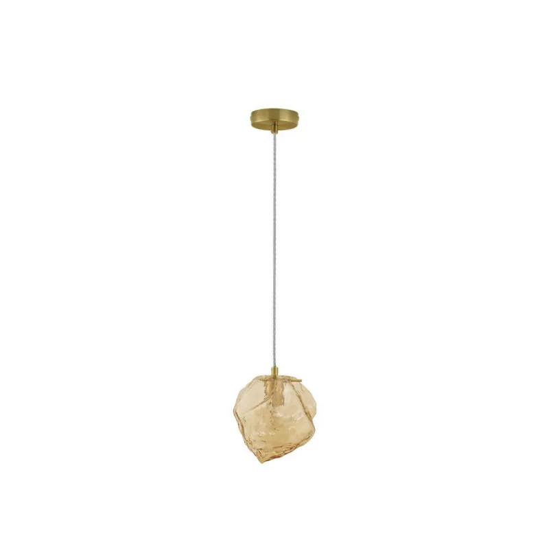 LUCES BALUN LE43405 gold pendant lamp, crystal-shaped shade