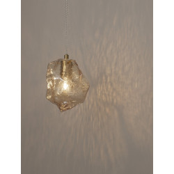 LUCES BALUN LE43405 gold pendant lamp, crystal-shaped shade