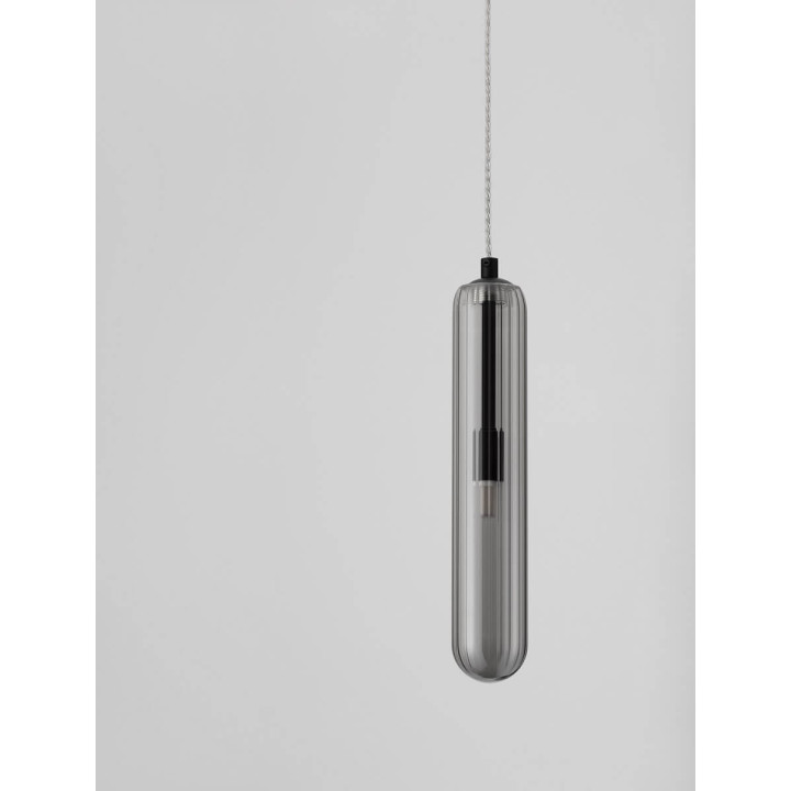 LUCES BALDE LE43406 szara lampa wisząca podłużna, moc:5W, trzonek: G9