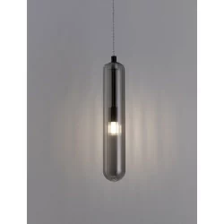 LUCES BALDE LE43406 szara lampa wisząca podłużna, moc:5W, trzonek: G9