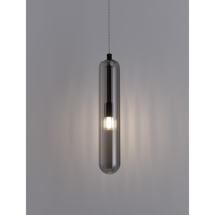 LUCES BALDE LE43406 szara lampa wisząca podłużna, moc:5W, trzonek: G9