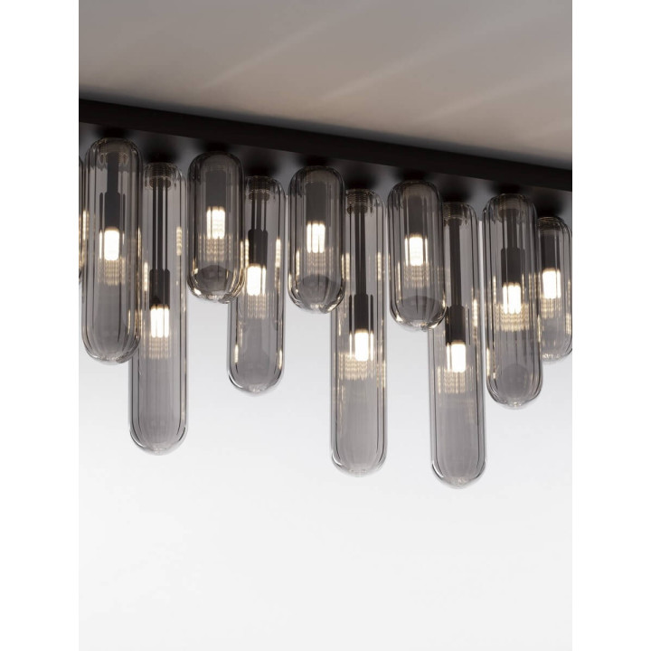 LUCES BALDE LE43407 szara lampa sufitowa, ściemniana, żar&oacute;wka:G9