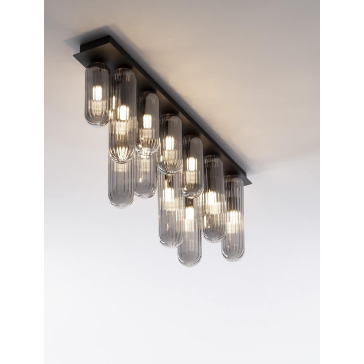 LUCES BALDE LE43407 szara lampa sufitowa, ściemniana, żar&oacute;wka:G9