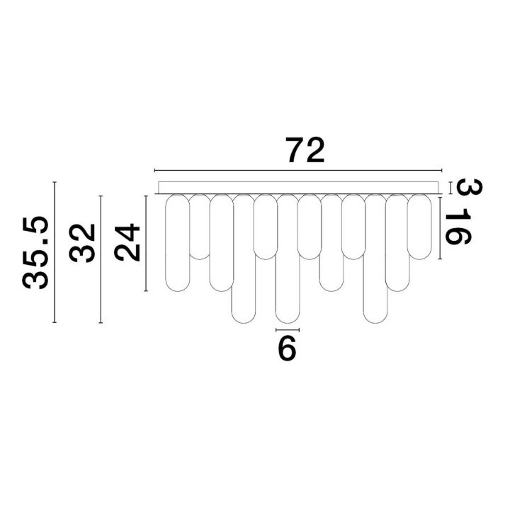 LUCES BALDE LE43407 szara lampa sufitowa, ściemniana, żar&oacute;wka:G9