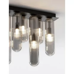 LUCES BALDE LE43409 gray ceiling lamps, six oblong shades