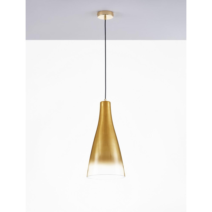 LUCES BALSA LE43415/16/17 hanging lamp, glass, three colors