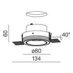 AQFORM PUTT midi MOVE LED trimless wpuszczany 38043 ruchoma bez ramki