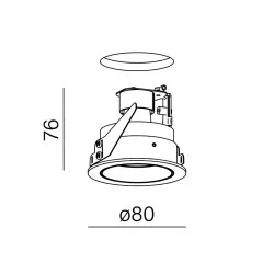 Aqform PUTT Midi GU10 recessed 38048 socket GU10 for bulbs LED