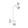 LUCES BANAC LE43427 elegancka czarna lampa podłogowa 5W metalowa E14