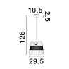 LUCES BAPUZ LE43429 czarna lampa sufitowa z okrągłym kloszem, moc:12W