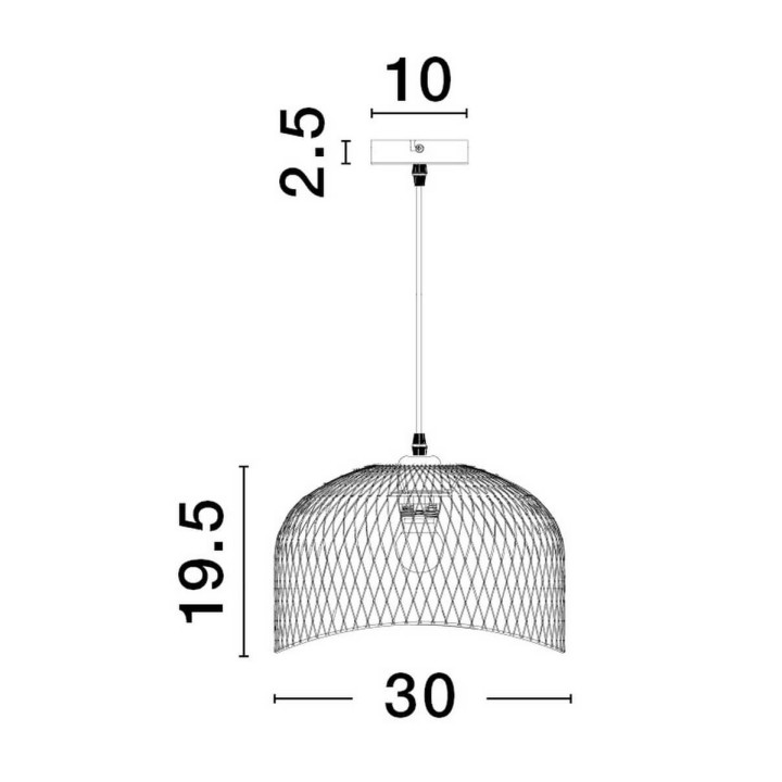 LUCES BAQUE LE43431/2 lampa wisząca czarna/biała 12W ściemniana