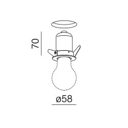 AQFORM PET E27 recessed lamp 38050 bulb E27 white, black, gold, grey