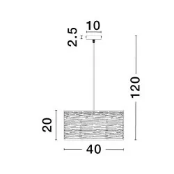 LUCES BARRA LE43436 lampa wisząca ściemniana żarówka, okrągły klosz