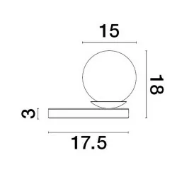 LUCES MERINO LE43441 lampa stojąca 5W klosz w kształcie kuli