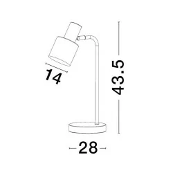 LUCES FRESNILLO LE43442 złota lampa stojąca 5W wykonana z metalu